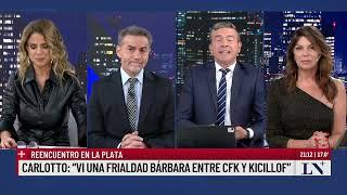 Carlotto: "Vi una frialdad bárbara entre CFK y Kicillof"