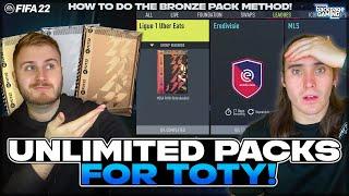 HOW TO DO BRONZE PACK METHOD EASILY!  Craft Unlimited Packs For TOTY! | FIFA 22 Ultimate Team