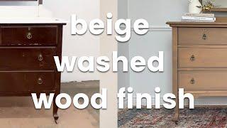 Unbelievable Transformation of an ANTIQUE DRESSER | How to BEIGE WASH your wood furniture