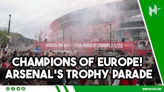 Katie McCabe, Chloe Kelly chants & THOUSANDS of Arsenal fans join Champions League celebrations 