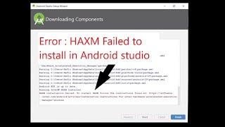 Error Failed to Install HAXM in Android Studio :)