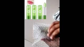 ALOE-VERA LIP BALM  LIPSTICK 130rs  natural changing lip  balm  #meesho  #viral #shorts