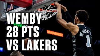 Victor Wembanyama Double-Double Against the Lakers!