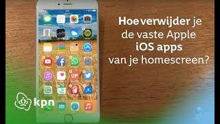 Hoe verwijder je de vaste Apple iOS apps van het homescreen?