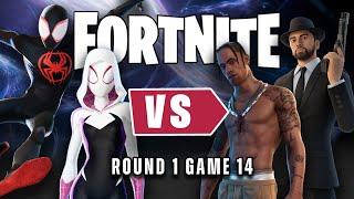 Travis Scott & Eminem vs Miles Morales & Gwen Stacy in Fortnite | Round 1 - Game 14