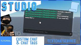 ROBLOX STUDIO | How to make a Custom Chat & Chat Tags using TextChatService [Easy!]