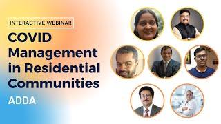 Residential Community COVID Management - ADDA Interactive Webinar