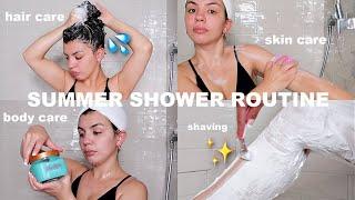 SUMMER SHOWER ROUTINE | Shaving, Hair Care, Body Care, Skin Care & more!