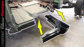 How to repair a rusty cab corner, inner rocker, rear floor and B-pillar panels-1971 Chevy C10 PART 1