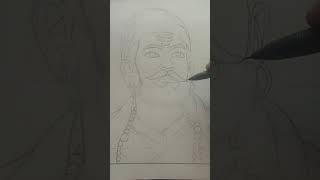 SKETCH OF SHIVAJI MAHARAJ | HOW TO DRAW SHIVAJI MAHARAJ | #shorts