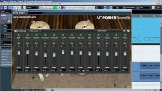 VST Drums Plugin Drum Sampler Instrument - (old version) MT PowerDrumKit demonstration in Cubase