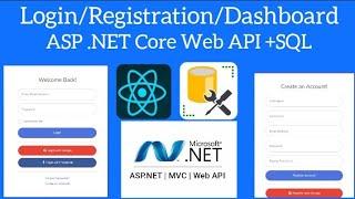 Login,Registration & Dashboard with ASP.Net Core 6 0 WEB API,SQL & Bootstrap4 in ReactJS using Hooks