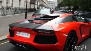 Arab Lamborghini Aventador LP700-4 modified!! Powerslide!! LOUD!! London Supercars