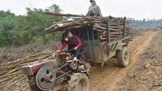 Farm transport - Transporter girl. Firewood collection and transportation with terrain difficult