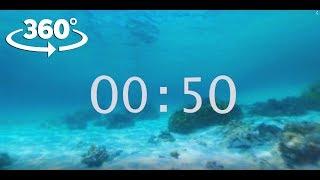 1 min COUNTDOWN Timer ( v 591 ) 360° Video 60 sec with sound effects 4k