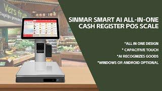 Sinmar AI smart digital weight pos scale with ticket label printer