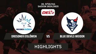 DEL2: Dresdner Eislöwen vs. Blue Devils Weiden I Highlights - 30. Spieltag | SDTV Eishockey