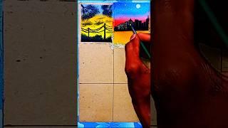realistic scenery drawing with watercolor||how to draw a beautiful drawing step by step #shorts