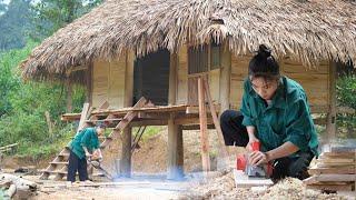 Building Windows and Wooden Walls for Stilt Houses, Mountain Life