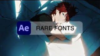 more rare editing fonts!