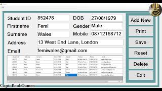 How to Add,  Print, Delete Data from DataGridView and Save into MS Excel, in Visual Basic.Net