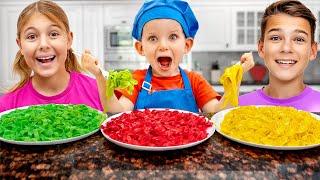 Making Colorful Pasta for Kids