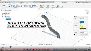 How to USe Sweep Tool in Fusion 360