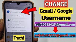 How to Change Gmail Address Username & Truth! 2025