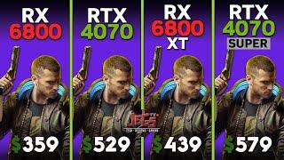 RX 6800 vs RTX 4070 vs RX 6800 XT vs RTX 4070 Super | Ryzen 5 7600 | Tested in 15 games