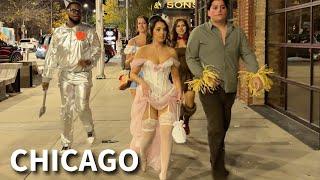 Halloween Nightlife in Chicago | West Loop | on Saturday Weekend | October 26, 2024 | 4k Video