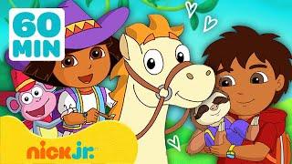 Dora la Exploradora | ¡60 MINUTOS de Dora rescatando animales!  | Nick Jr. en Español