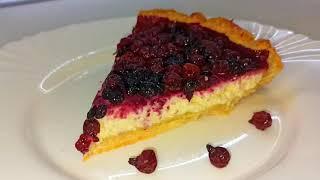 Пирог просто бомба! Открытый ПИРОГ С ТВОРОГОМ и замороженными ЯГОДАМИ  / pie with berries