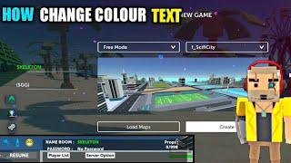 How to Change colour Text on multiplayer server  REAL/Simple sandbox 2