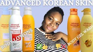 Advanced Korean Skin Body Lotion And Advanced Korean Skin Body Gel Wash #review