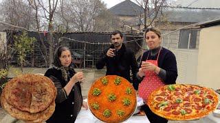 Künefe, one of the favorite desserts of Turkish cuisine, delicious pizza and oven-baked qutab