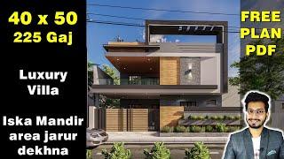 40x50 Modern Ultra LUXURY VILLA  of 225 Gaj with Beautiful Interior design || DV Studio