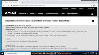 Download AMD Blockchain Drivers on Windows 10/7