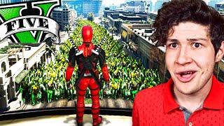 SOBREVIVIENDO a un APOCALIPSIS ZOMBIE con DEADPOOL en GTA 5... (Mods)