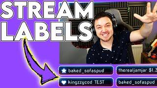 ️ How to Add Stream Labels - New Follower, Bits [Two Methods!]