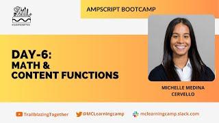 Ampscript Bootcamp - Day 6:   Salesforce Math and Content functions