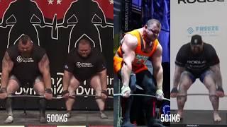 500 and 501 KG DEADLIFT ATTEMPTS  | Eddie Hall | Benni Magnusson | Ivan Makarov | Thor Bjornsson