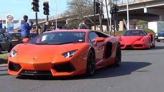 Crazy Supercars In London 2014 - Loud Enzo, Aventadors, 430 Scuderia and more