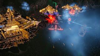 Mega Space Battle 2020: 4 Phalanxes vs TAU Merchant Fleet! - Skirmish, Battlefleet Gothic Armada 2