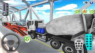 New Concrete Mixer Truck Transporter Highway Road Construction Site - 3D Driving Class android game