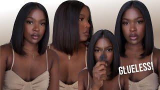 PERFECT *GLUELESS* SUMMER BOB WIG INSTALL  | FT. MEGALOOK HAIR