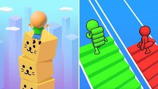 Bridge Race Vs Cube Surfer️🟤Max All New Levels Gameplay K1N2