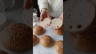 Fresh-from-the-oven gluten-free vegan Sourdough Brioche Burger Buns 