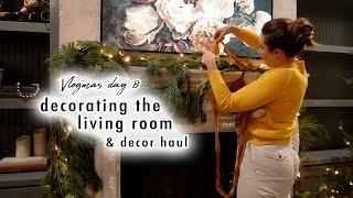 decorating our living room + decor haul | Vlogmas Day 8