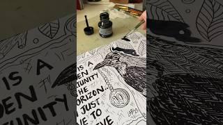 Inktober Golden #shortsvideo #shorts #art #painting #inktober #drawing #sketchbook #arts #crow #up