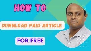 How To Download Any Research Article For Free|| #researchpaper  #freedownload